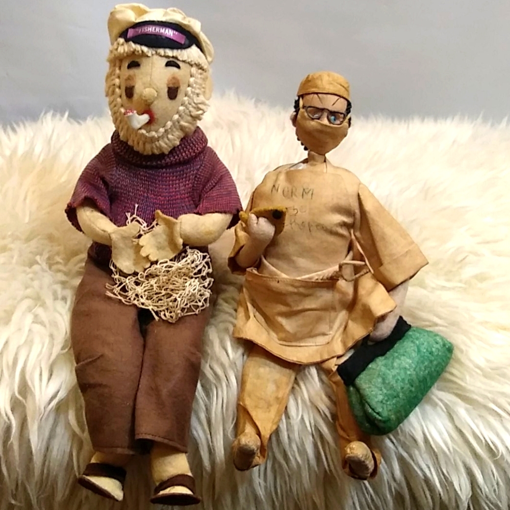 DOLLS STUFFED THE FISHERMAN & ORTHOPEDIST